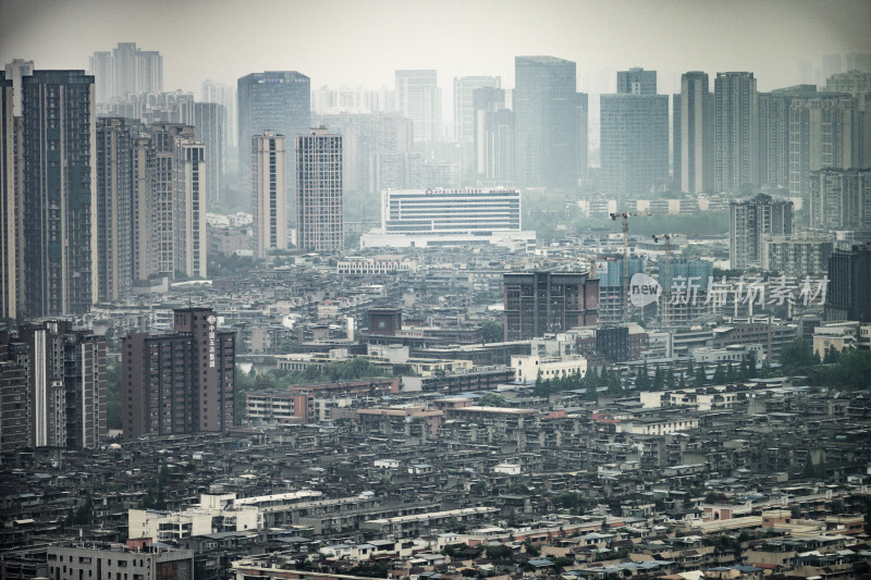 俯瞰成都地标太古里的全景图