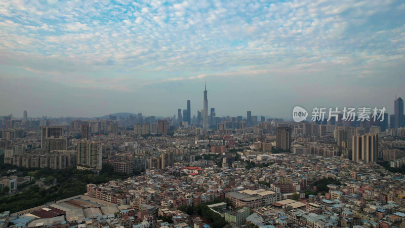 广州城中村建筑航拍图