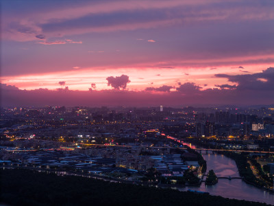 广州荔湾芳村夜景