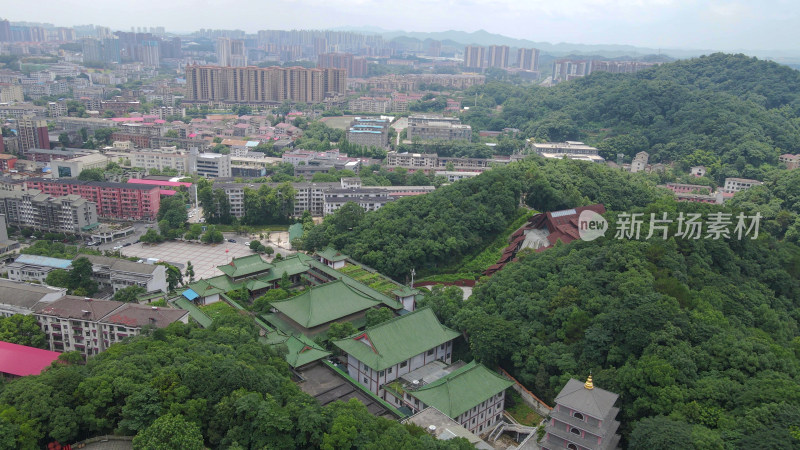 航拍湖南益阳广法寺