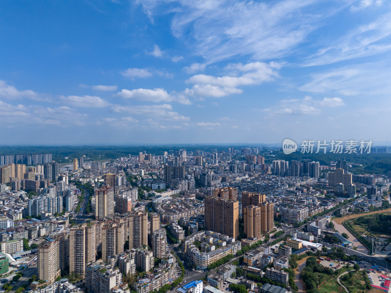 四川乐山城市风光乐山大景