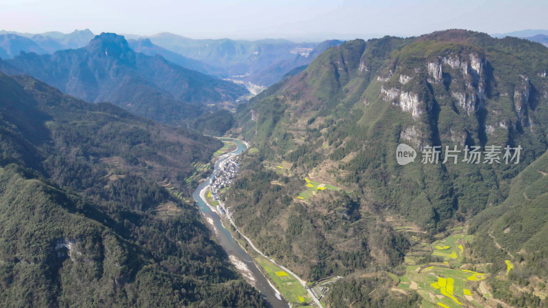 湖南湘西矮寨德夯大峡谷航拍