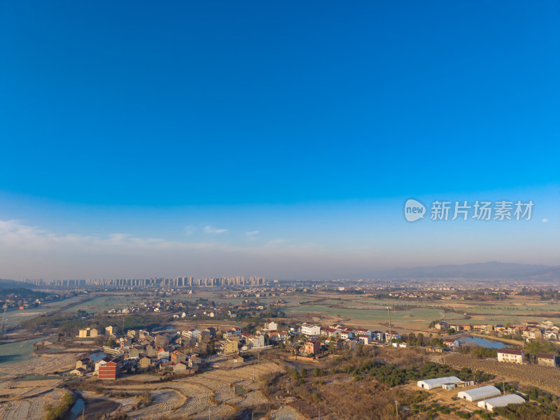 乡村田园风光航拍全景