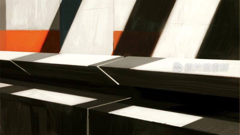 现代抽象光影室内场景