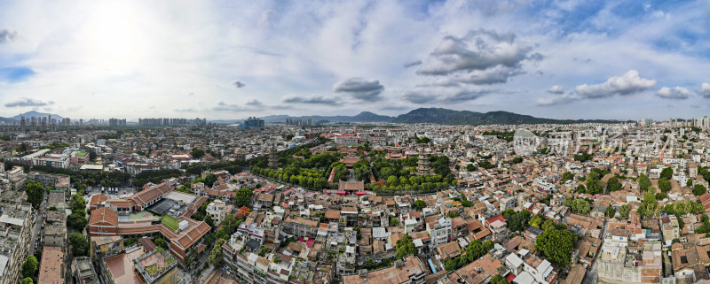 福建泉州古城古西街中山路全景图