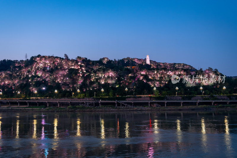 宜宾城市风景夜景江景