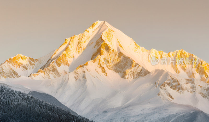 雪山 山脉 高原风光