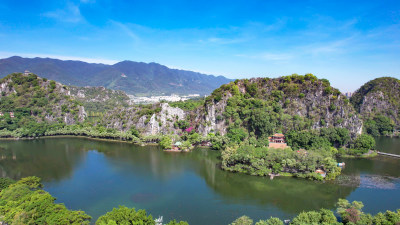 广东肇庆七星山5A景区星湖航拍