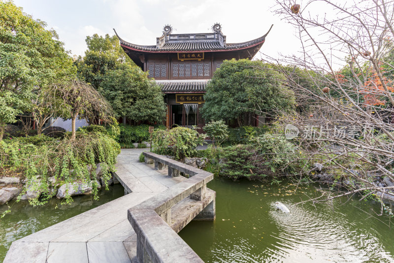 杭州上城区孔庙古园林风景