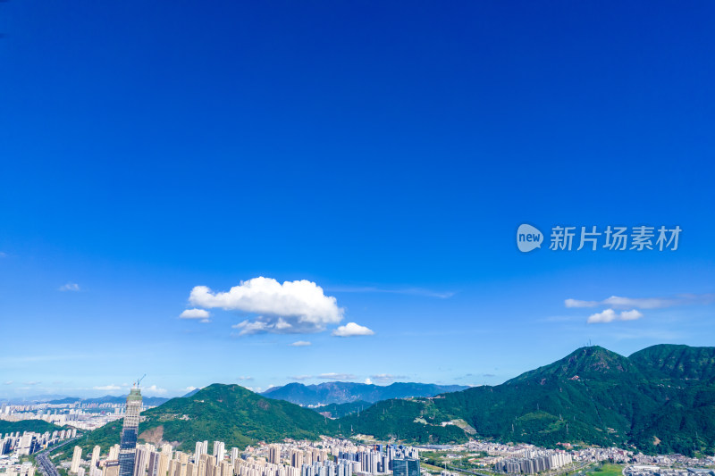 浙江温州新区城市风光航拍摄影图