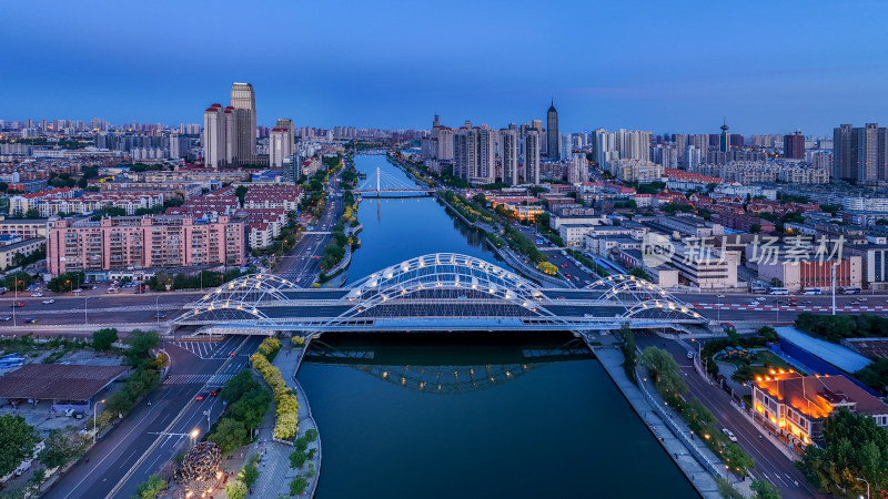 天津海河夜景