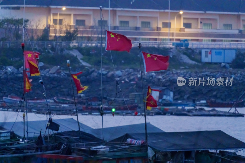 海边大海平潭海鸟渔船