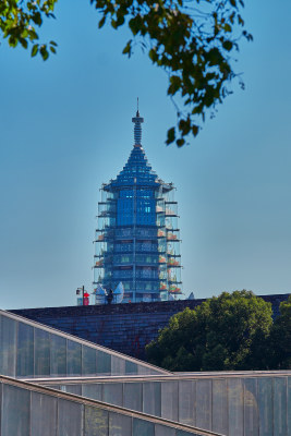 航拍南京大报恩寺