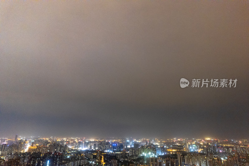 四川成都东站周边夜景航拍图