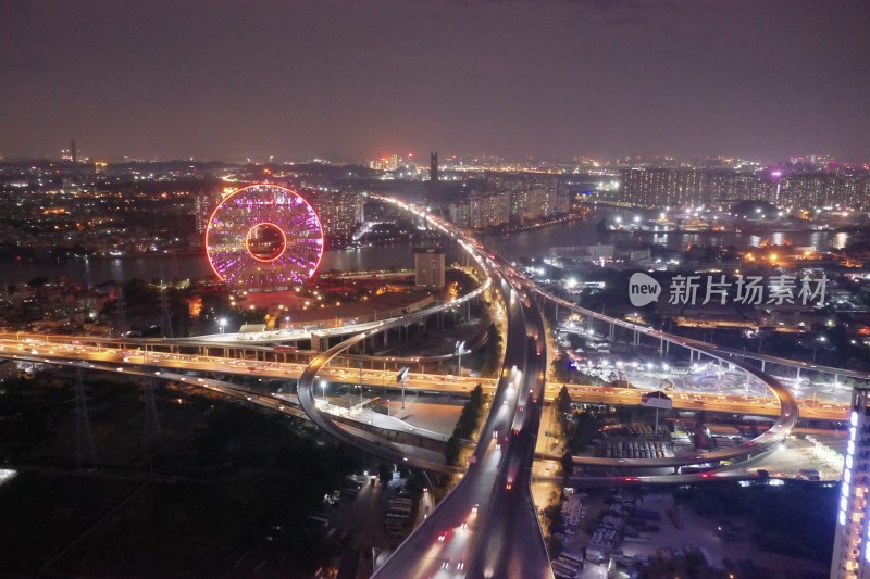 广州圆夜景航拍