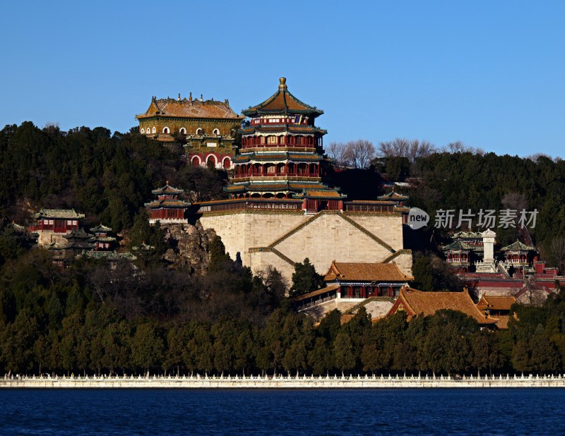 北京颐和园 佛香阁 北京初冬