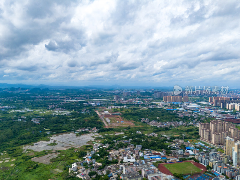 玉林城市风光航拍图