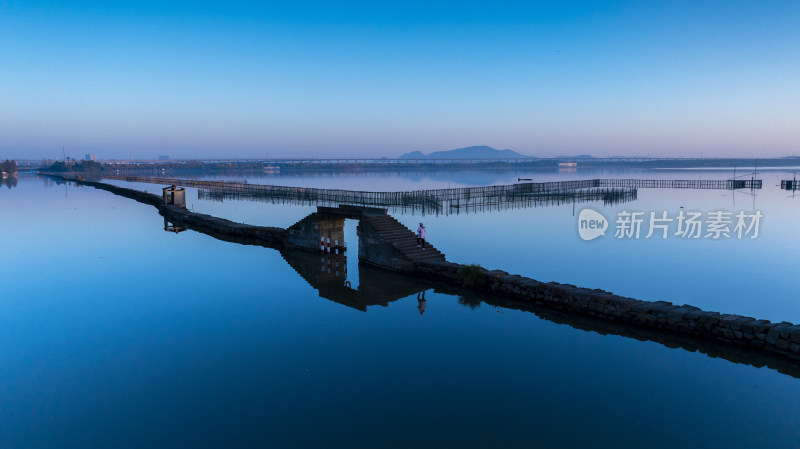 浙江绍兴犭央犭茶湖昂桑湖江南水乡古道