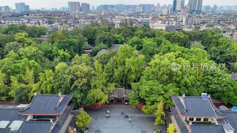 四川眉山三苏祠4A景区 航拍图