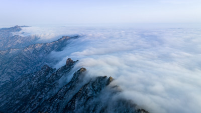 山脉大雪航拍辽阔高远壮观背景自然风景图