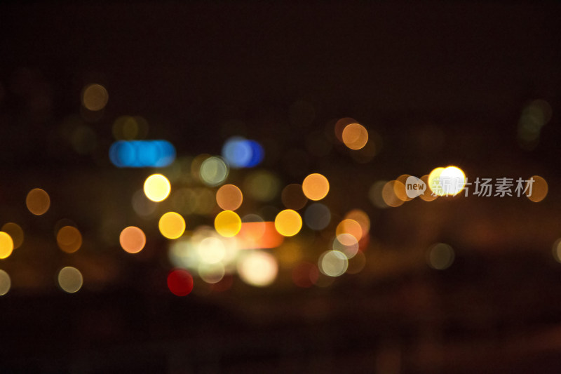 城市夜景光斑