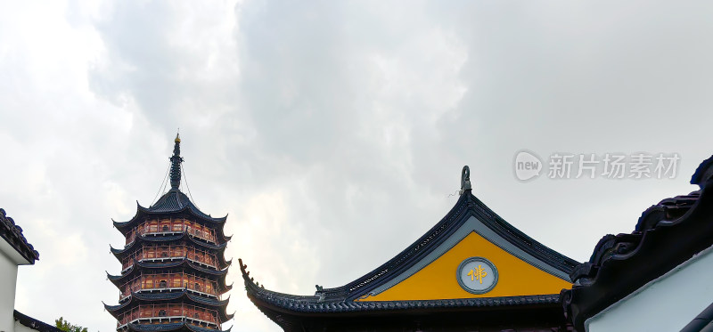 苏州标志建筑报恩寺，北寺塔晴朗天空旅行