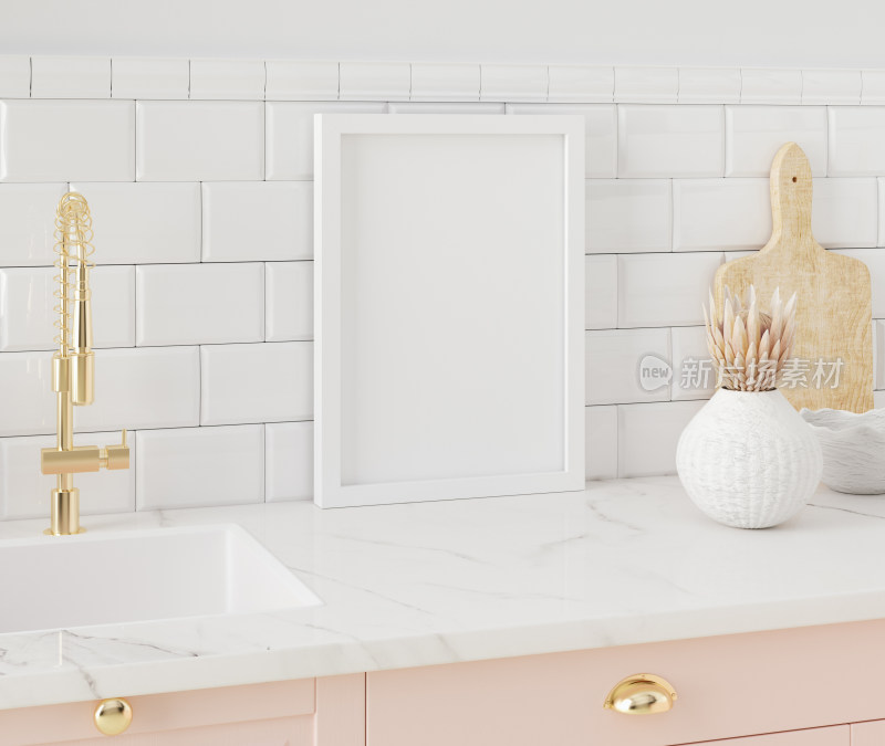 现代厨房台面装饰框架摆件