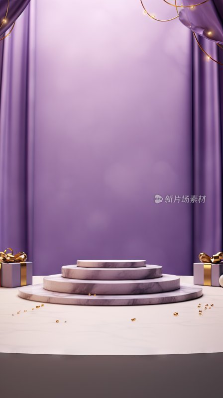 电商背景，紫色奢华的产品展示背景
