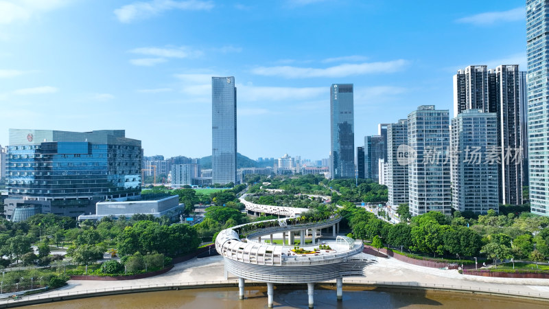 城市建筑风光航拍摄影写字楼城市规划建设