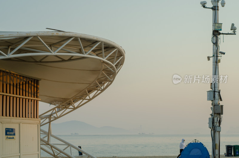 青岛汇泉湾的海滩