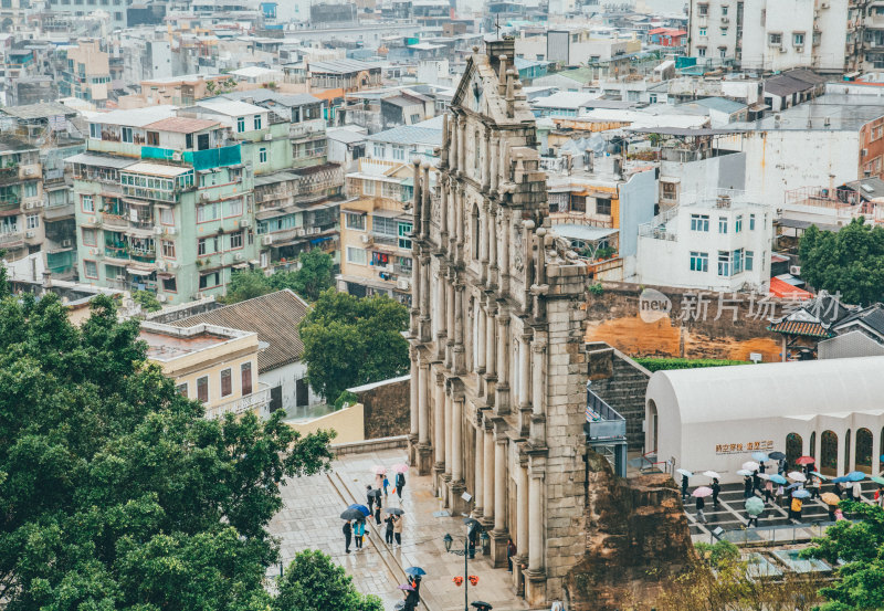 澳门半岛老城区城市风光