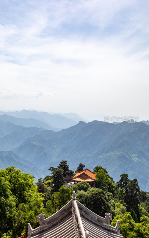 西安秦岭终南山南五台自然风光景点景观