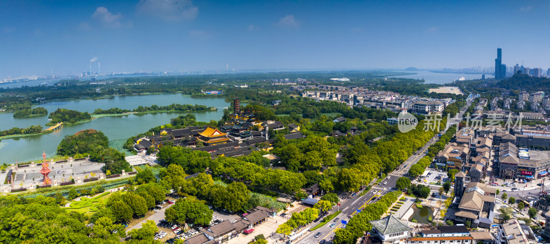 江苏镇江金山寺航拍全景大画幅风光