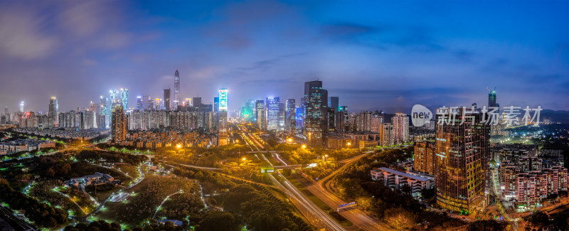 深圳城市夜景全景图