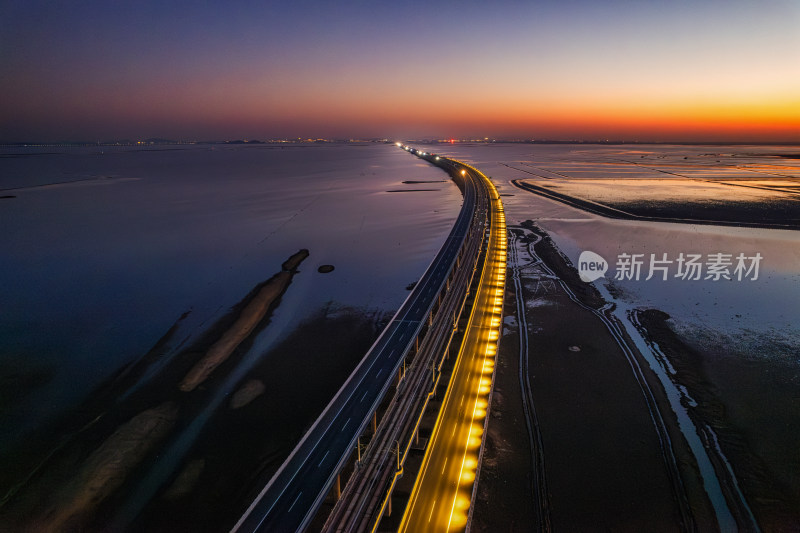 南京石臼湖大桥夜景