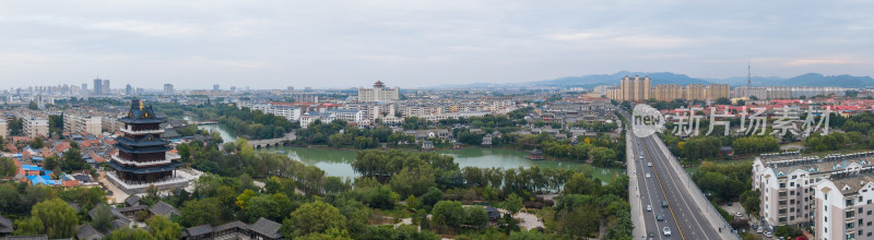 航拍青州城市风光