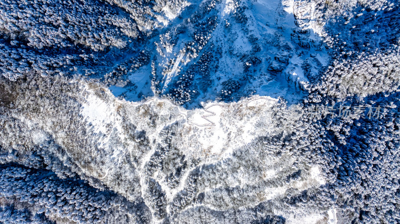 冬季成都西岭雪山景区综合航拍