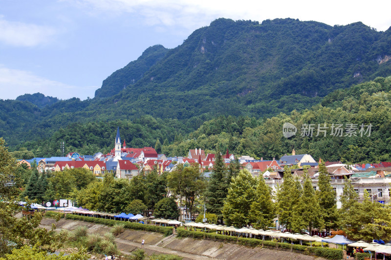 风景乡村异域小镇建筑