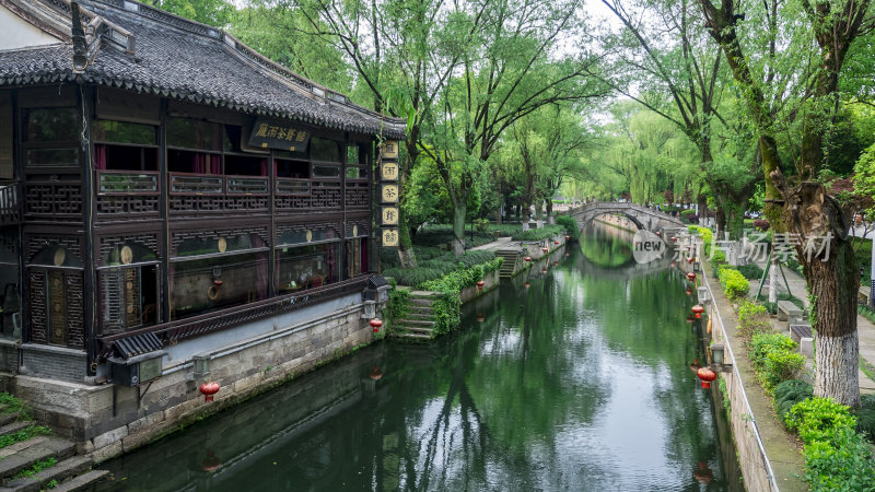 绍兴仓桥直街江南水乡风景