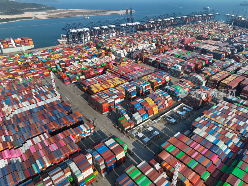 深圳市盐田区盐田港国际集装箱码头航拍