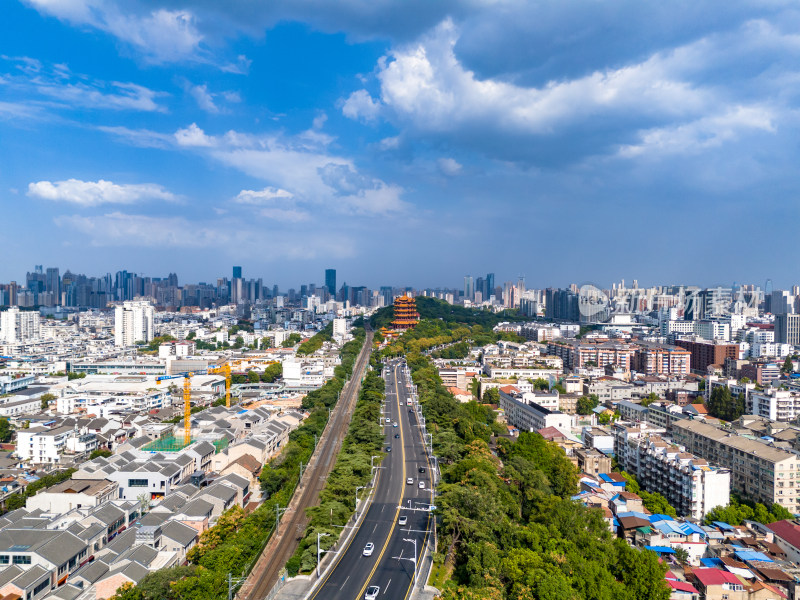 湖北武汉城市风光地标建筑航拍