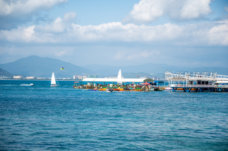 海南三亚西岛风景区游客旅游治愈唯美镜头