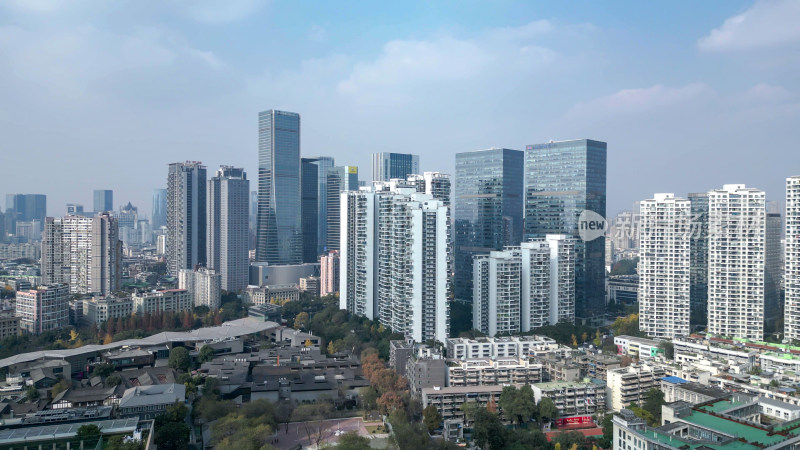 航拍成都锦江区CBD成都大景