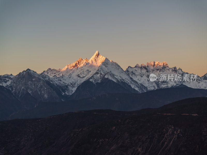 云南香格里拉梅里雪山高空航拍