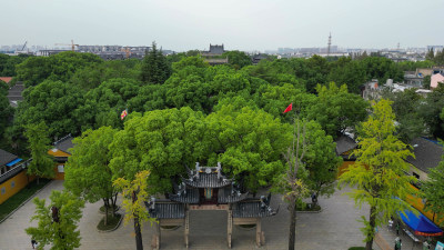 航拍江苏苏州西园戒幢律寺