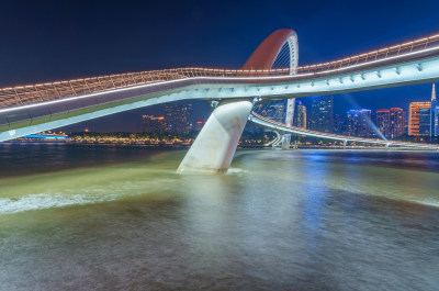 广州灯光节珠江新城海心桥夜景灯光秀