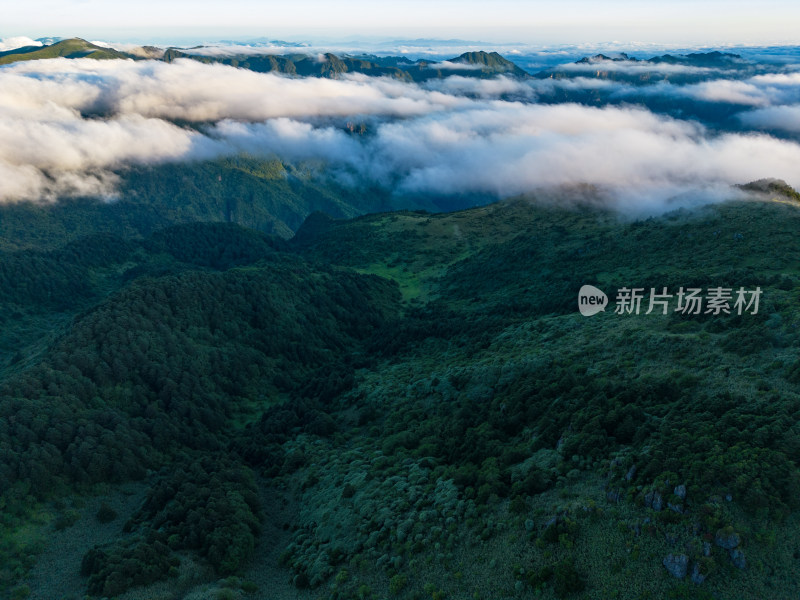 祖国大好河山云海云雾缭绕航拍