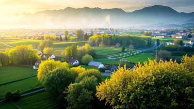 春暖花开美丽乡村 大场景