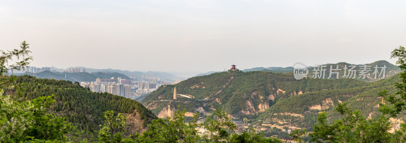 陕西延安宝塔山宝塔岭山寺塔摘星楼