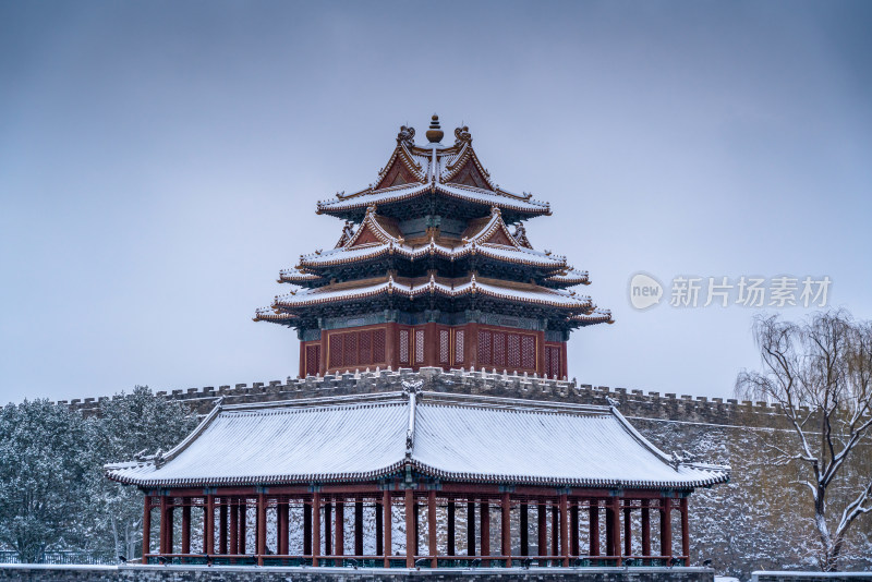 北京故宫角楼雪景